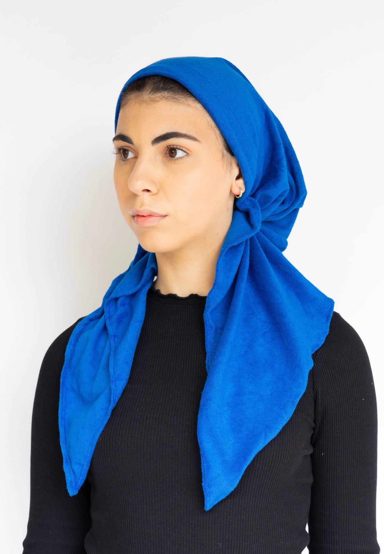 Royal Blue Terry Pre Tie Adjustable