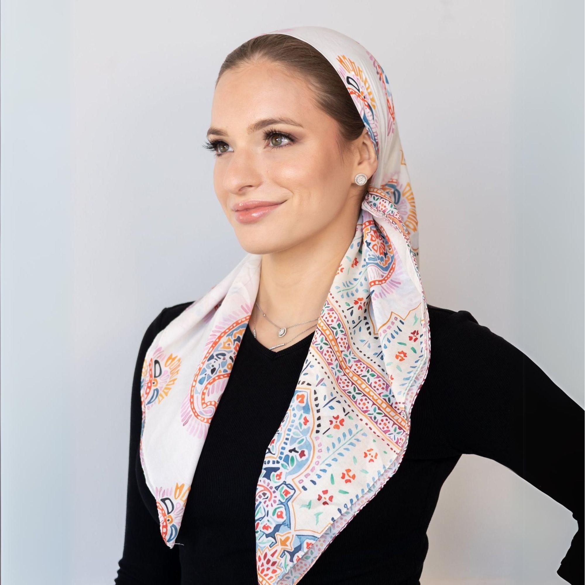 Pre-tied head scarves