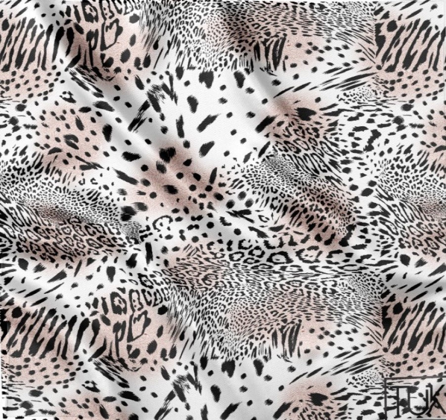 Abstract Leopard Head Scarf
