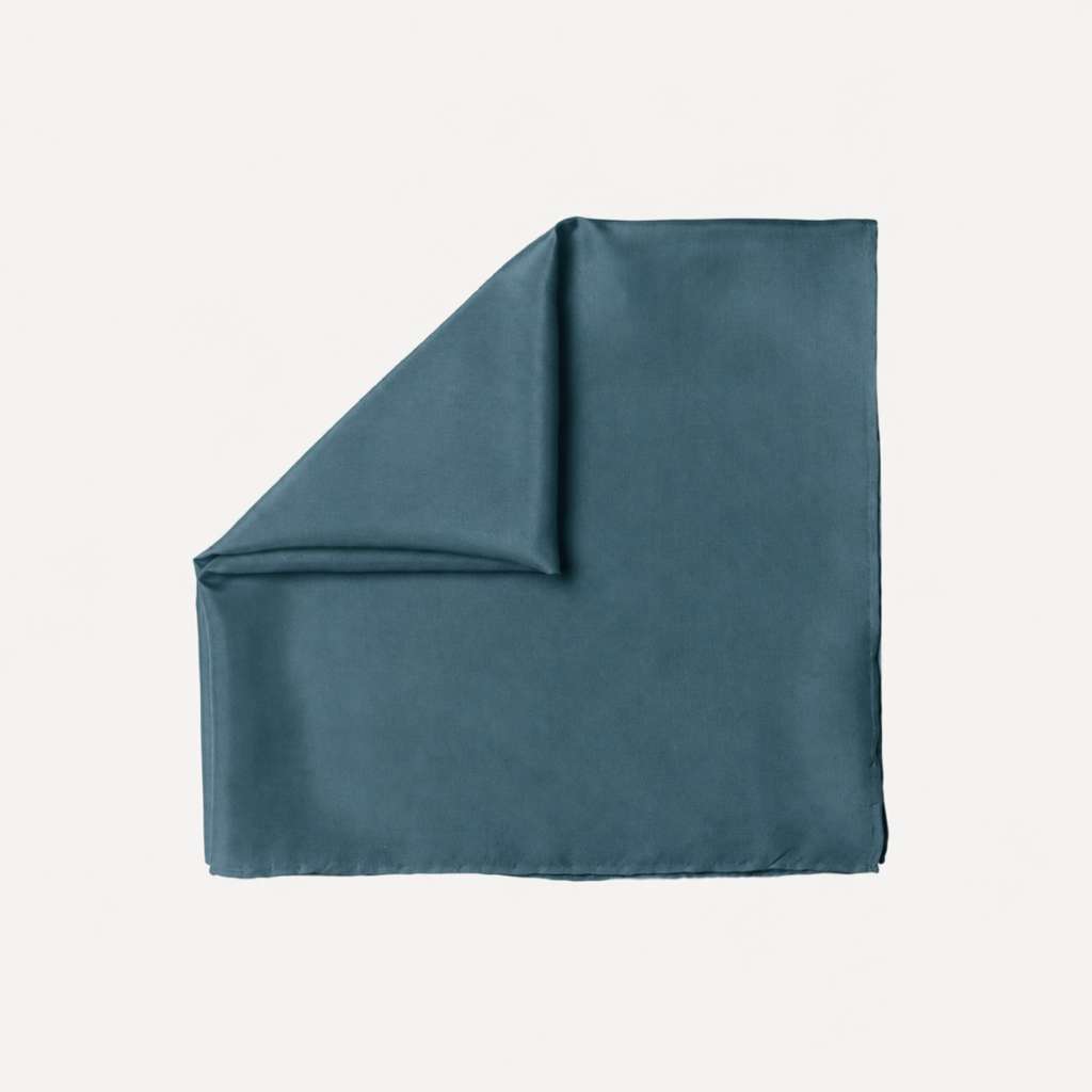Deep Teal Solid Head Scarf by TUK featuring a rich teal shade, smooth drape, and minimalist design for elegant styling.