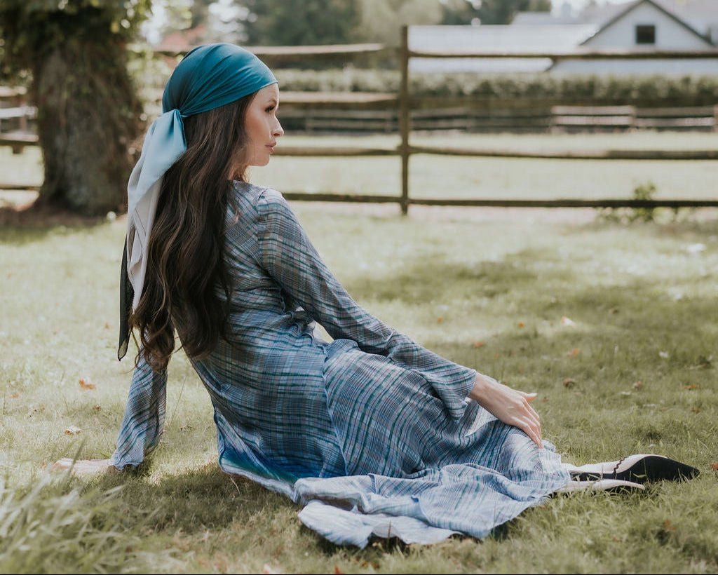 Ocean Ombre Head Scarf