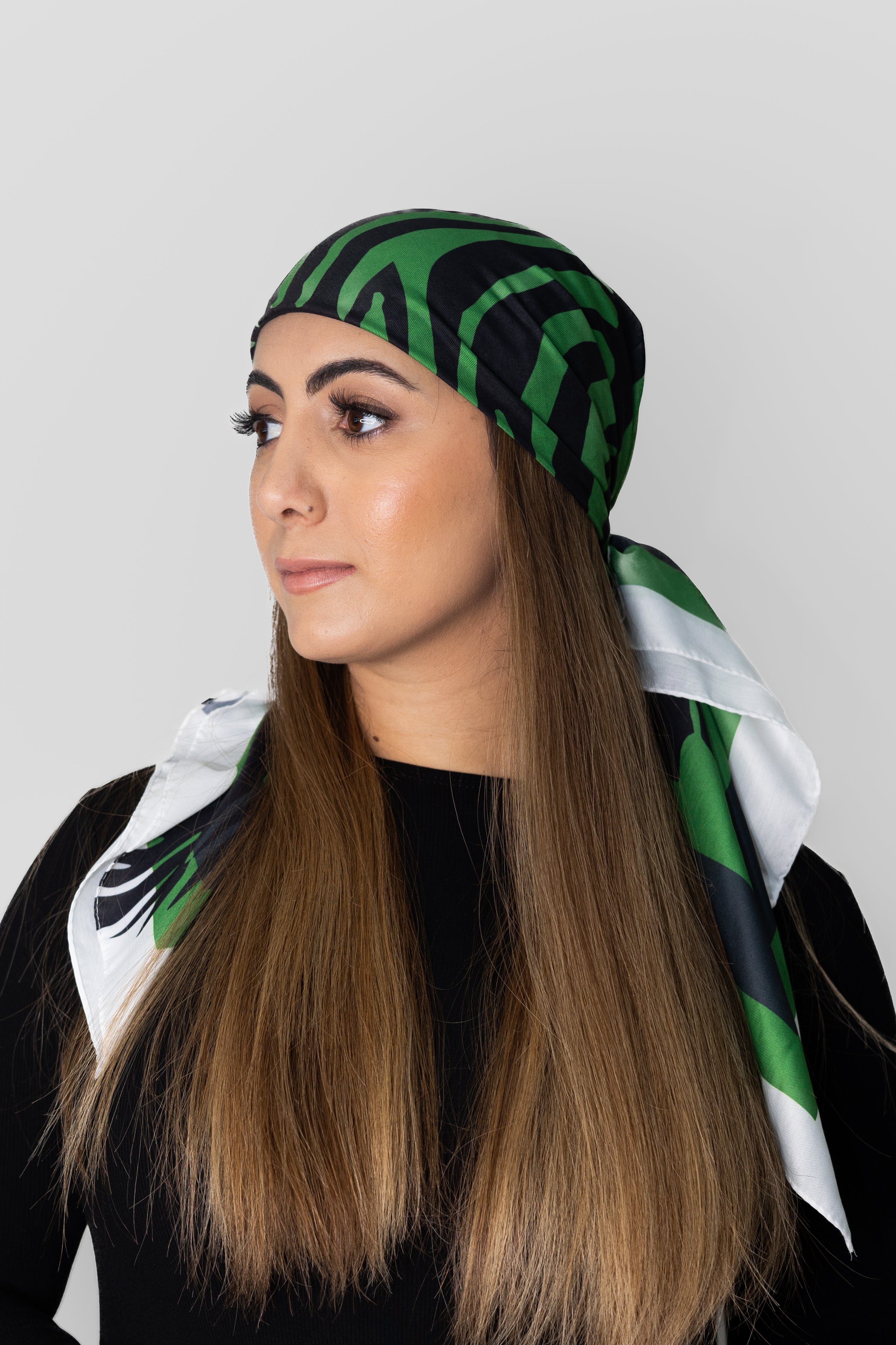 Jade Zebra Head Scarf