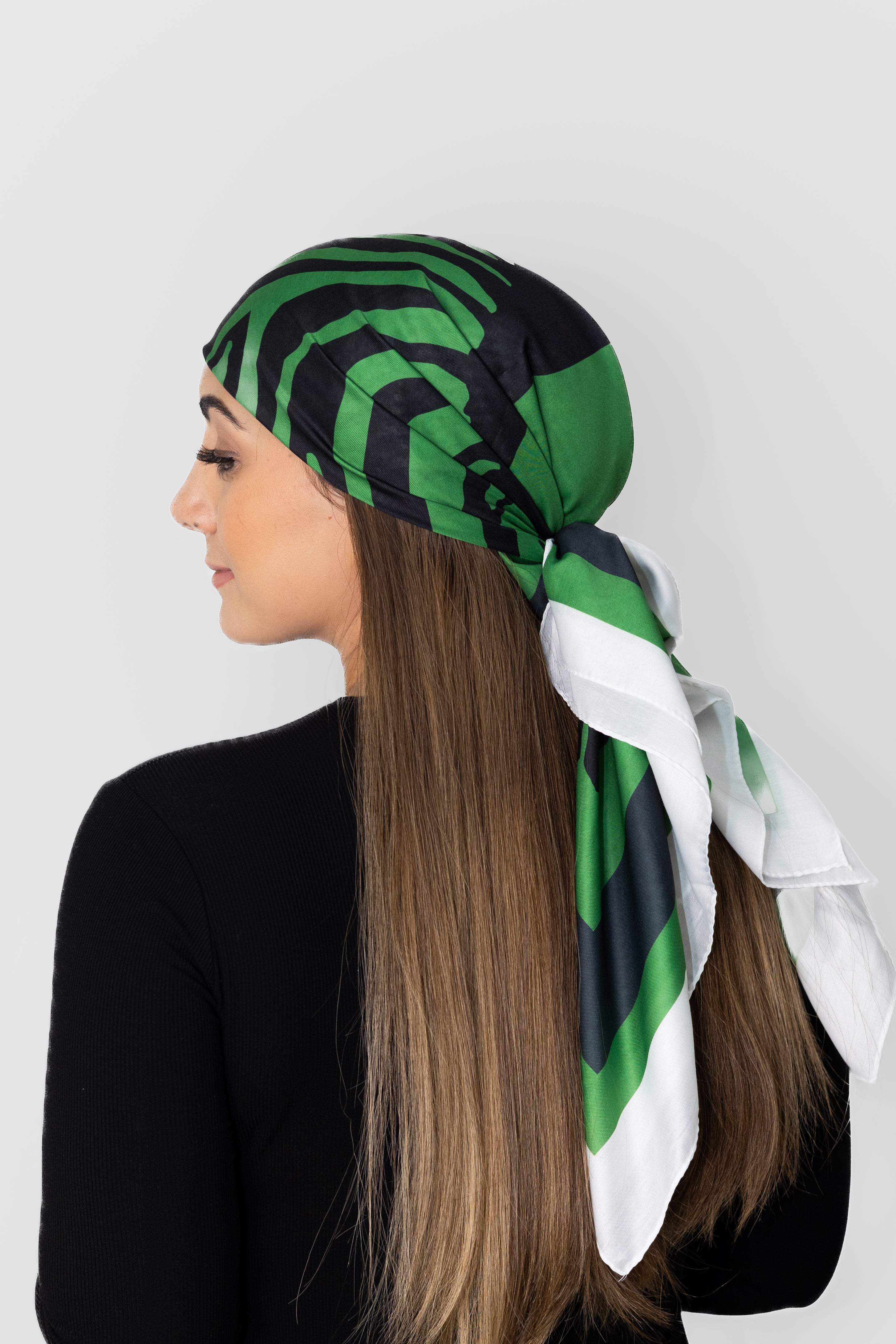 Jade Zebra Head Scarf