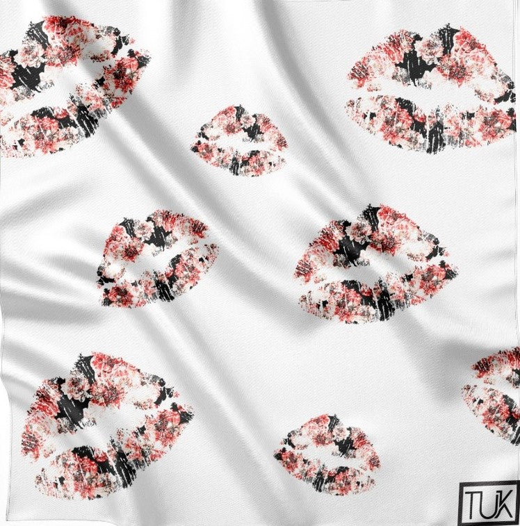 Floral Lips Head Scarf