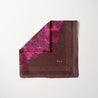 TUK Marooned Head Scarf featuring deep maroon fabric with vibrant magenta floral accents and minimalist dotted border design.