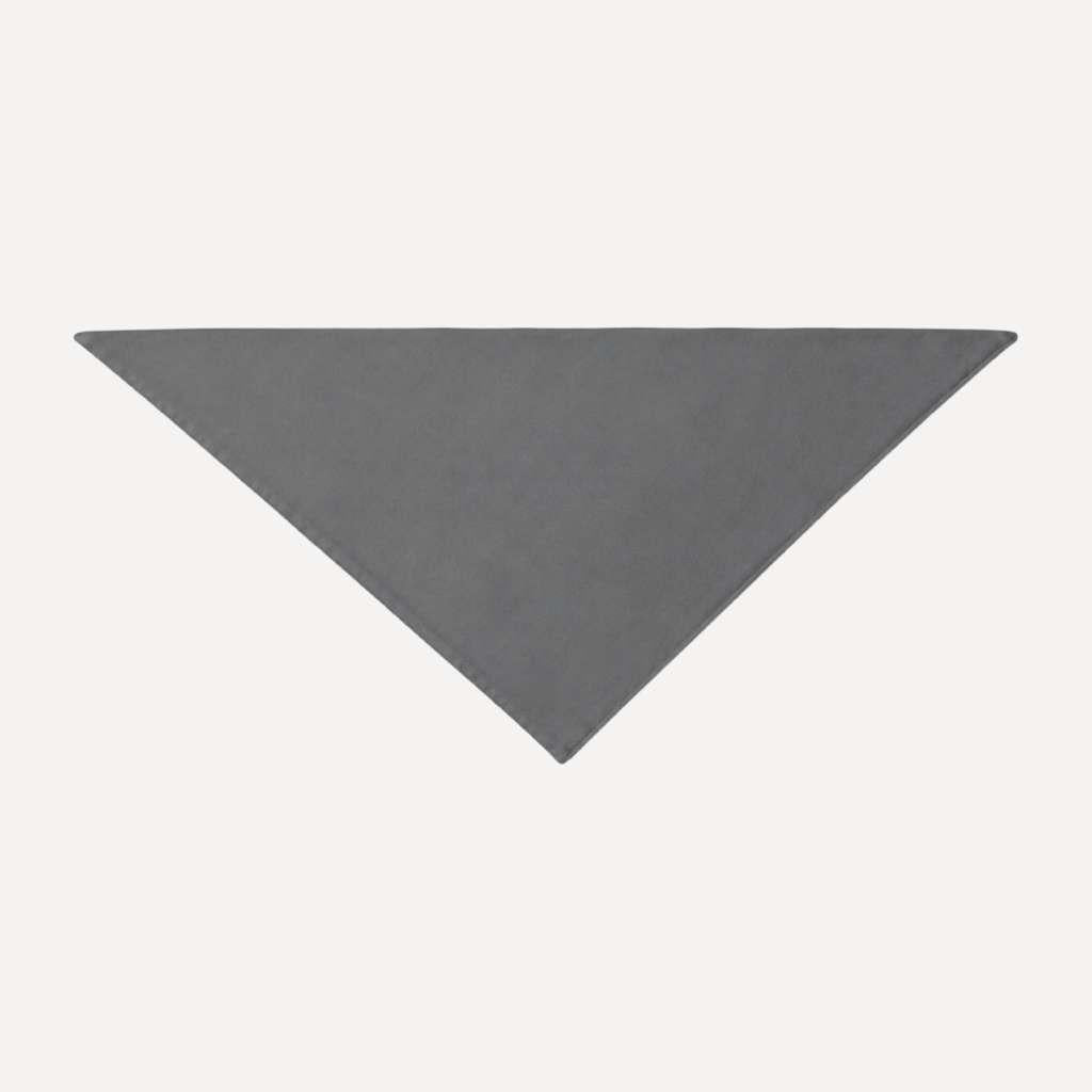 Mid Gray Solid Head Scarf by TUK in soft cotton, minimalist triangle bandana for everyday styling and versatile wear.