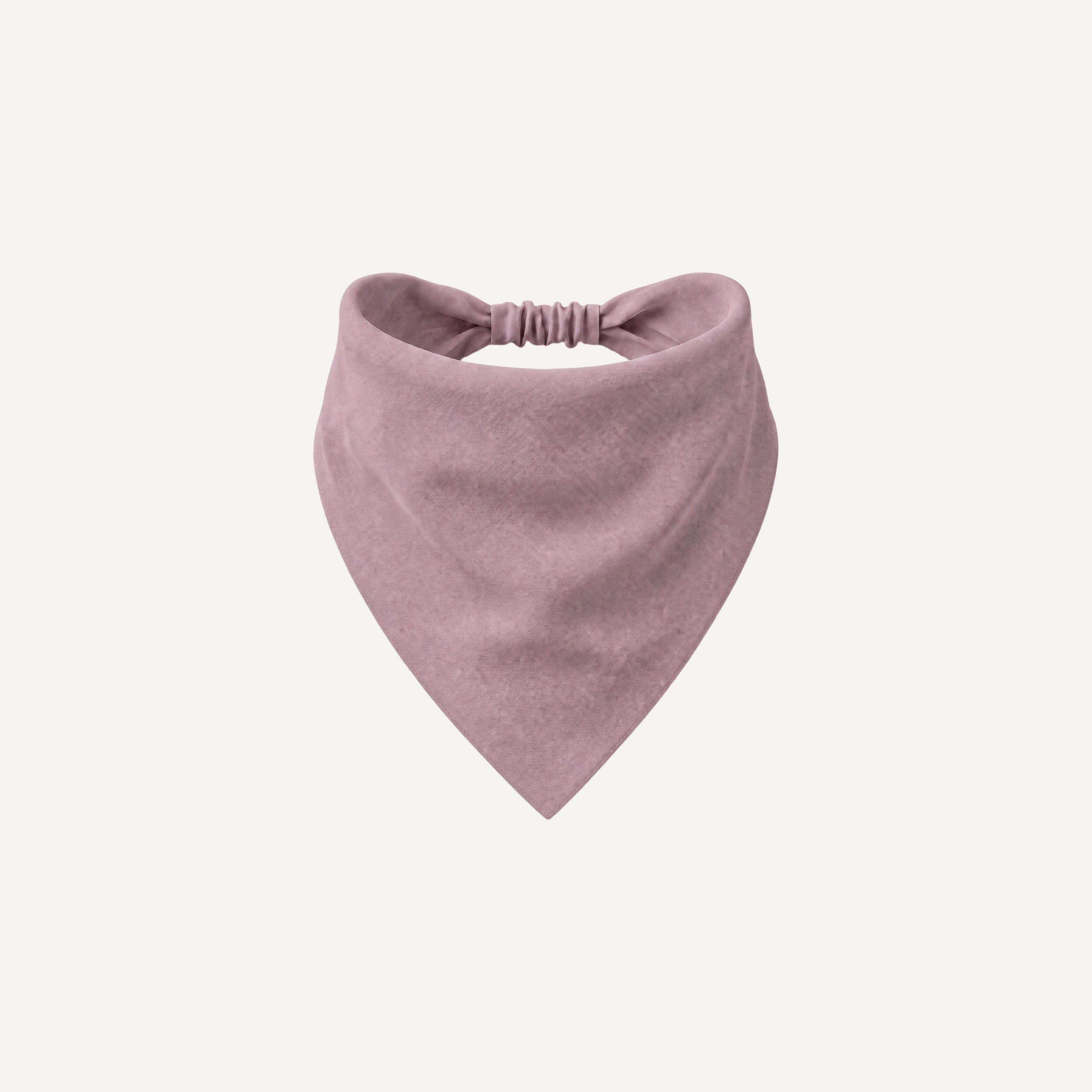 Muted Mauve Solid Headband Bandana by TUK featuring a soft dusty mauve finish, triangle silhouette, and elastic back.