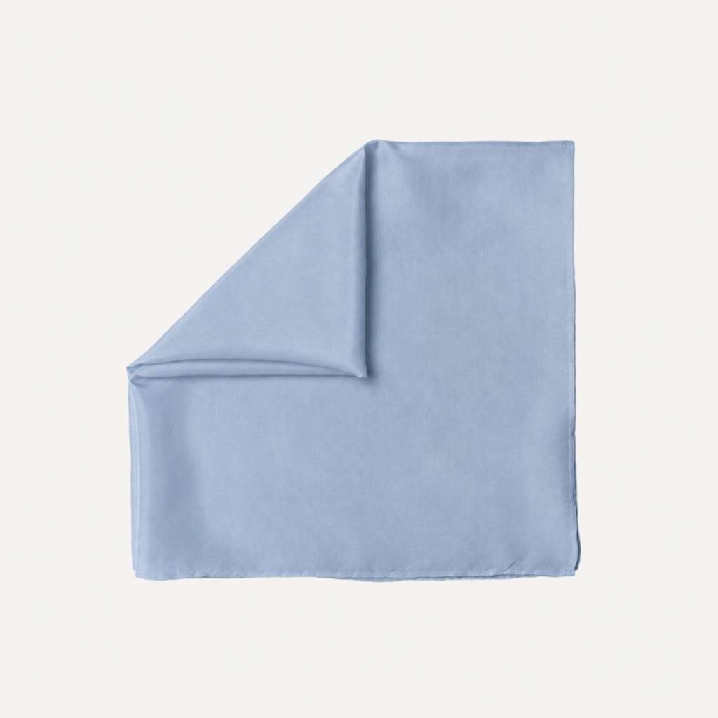 Pale Blue Solid Head Scarf by TUK featuring a soft lightweight fabric, smooth finish, and elegant minimalist design.