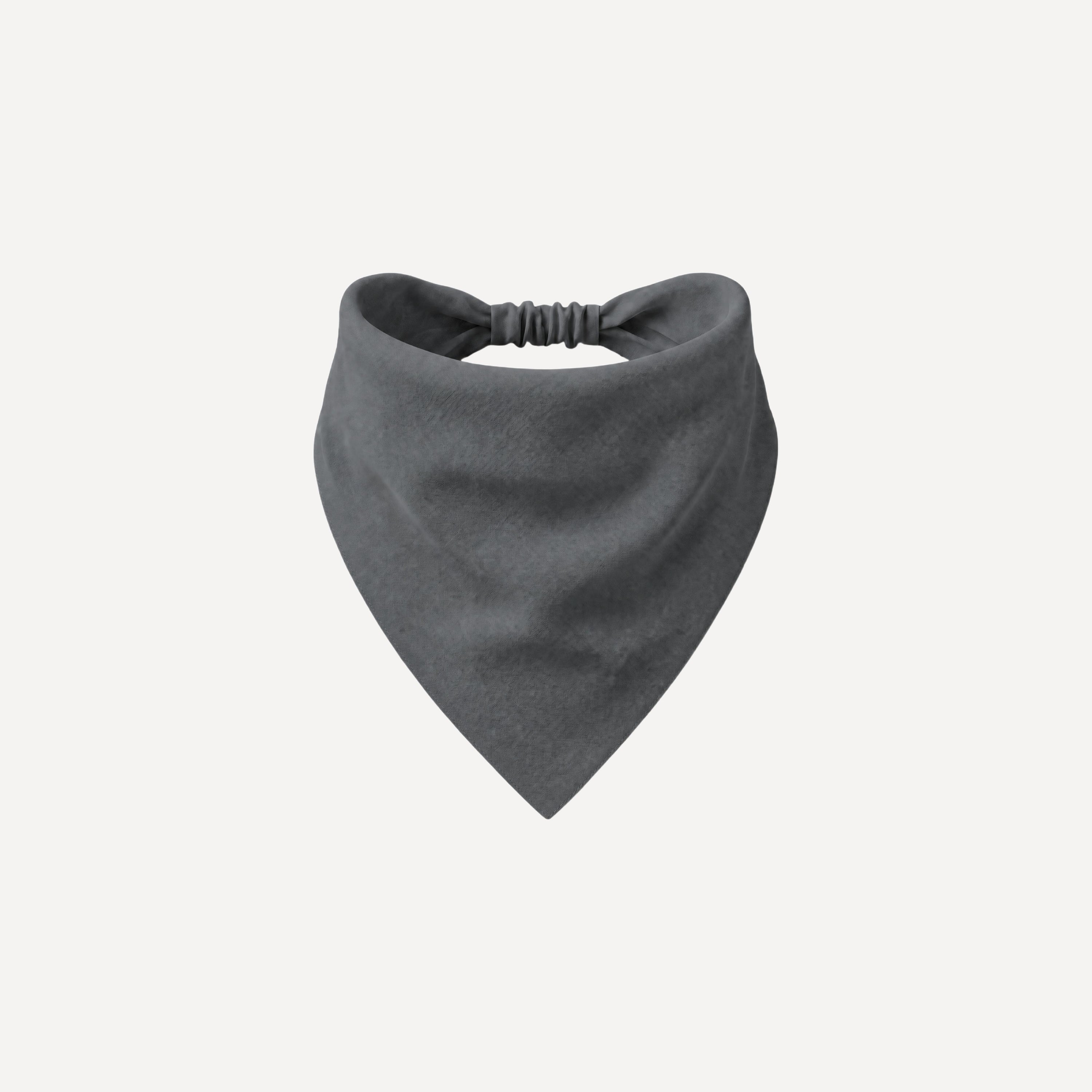 Pale Gray Solid Headband Bandana by TUK featuring a soft gray finish, elastic back, and comfortable everyday fit.