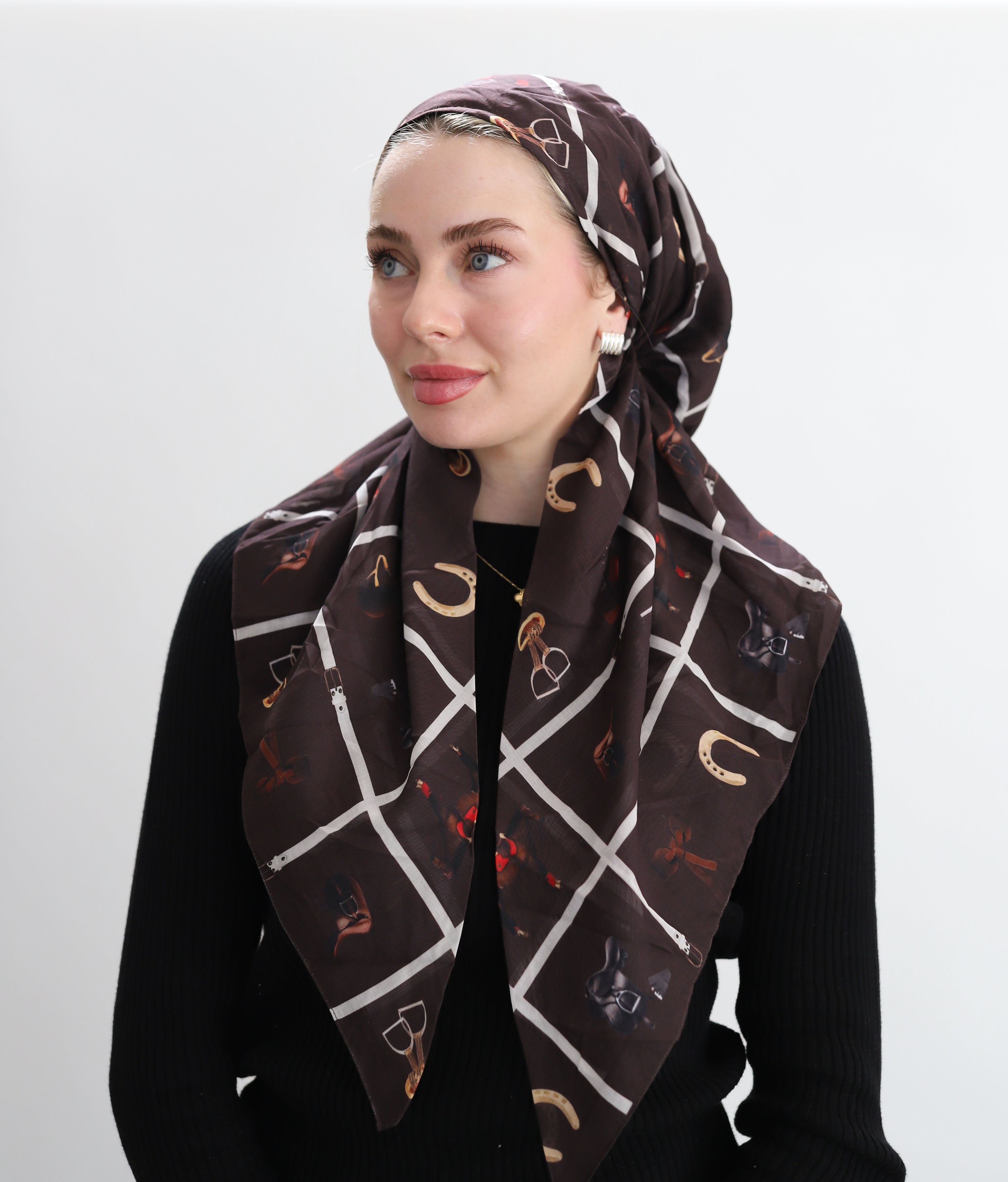 Silks & Stirrups Pre-Tied Head Scarf