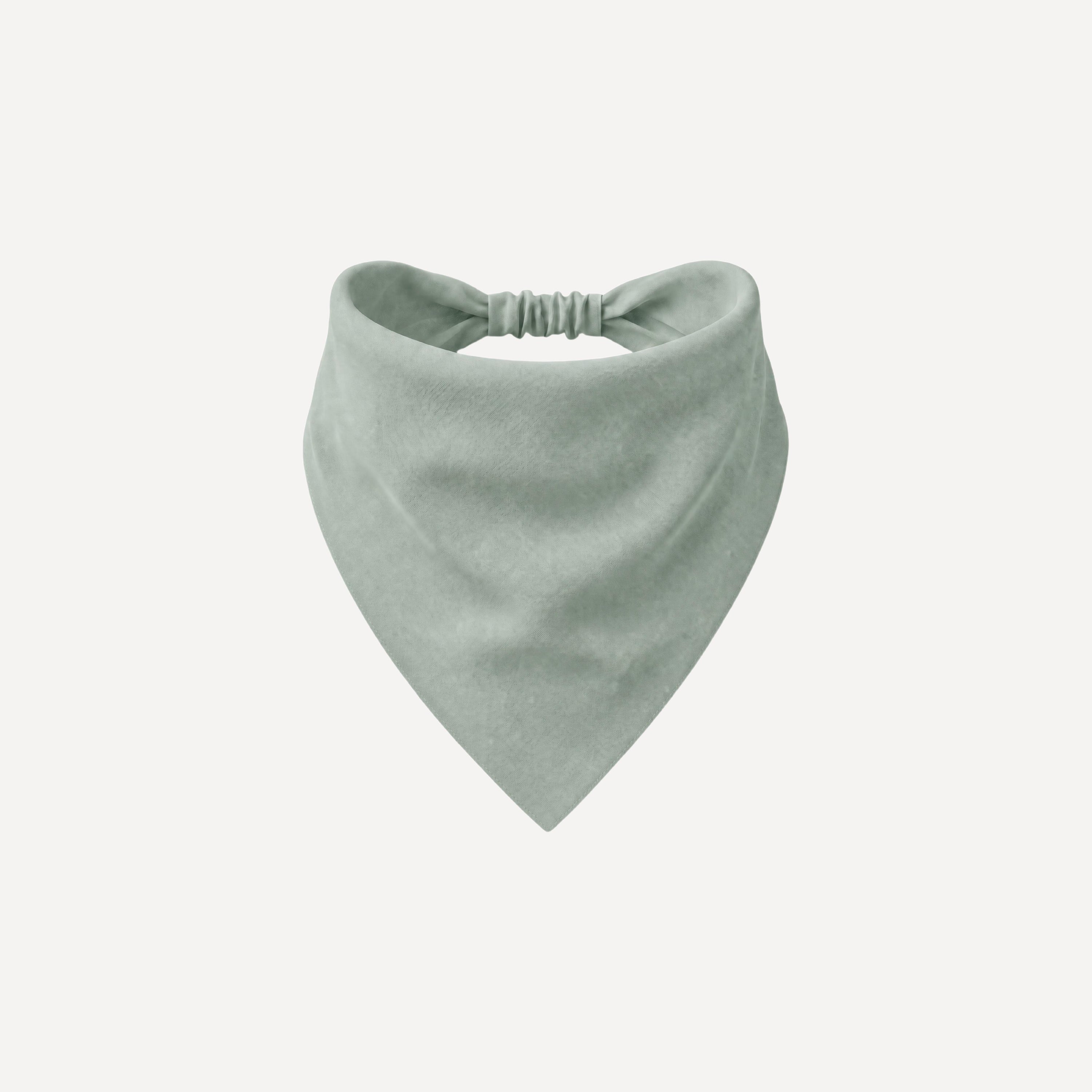Soft Mint Solid Headband Bandana by TUK featuring a soft matte finish, wide tapered design, and comfortable elastic back.