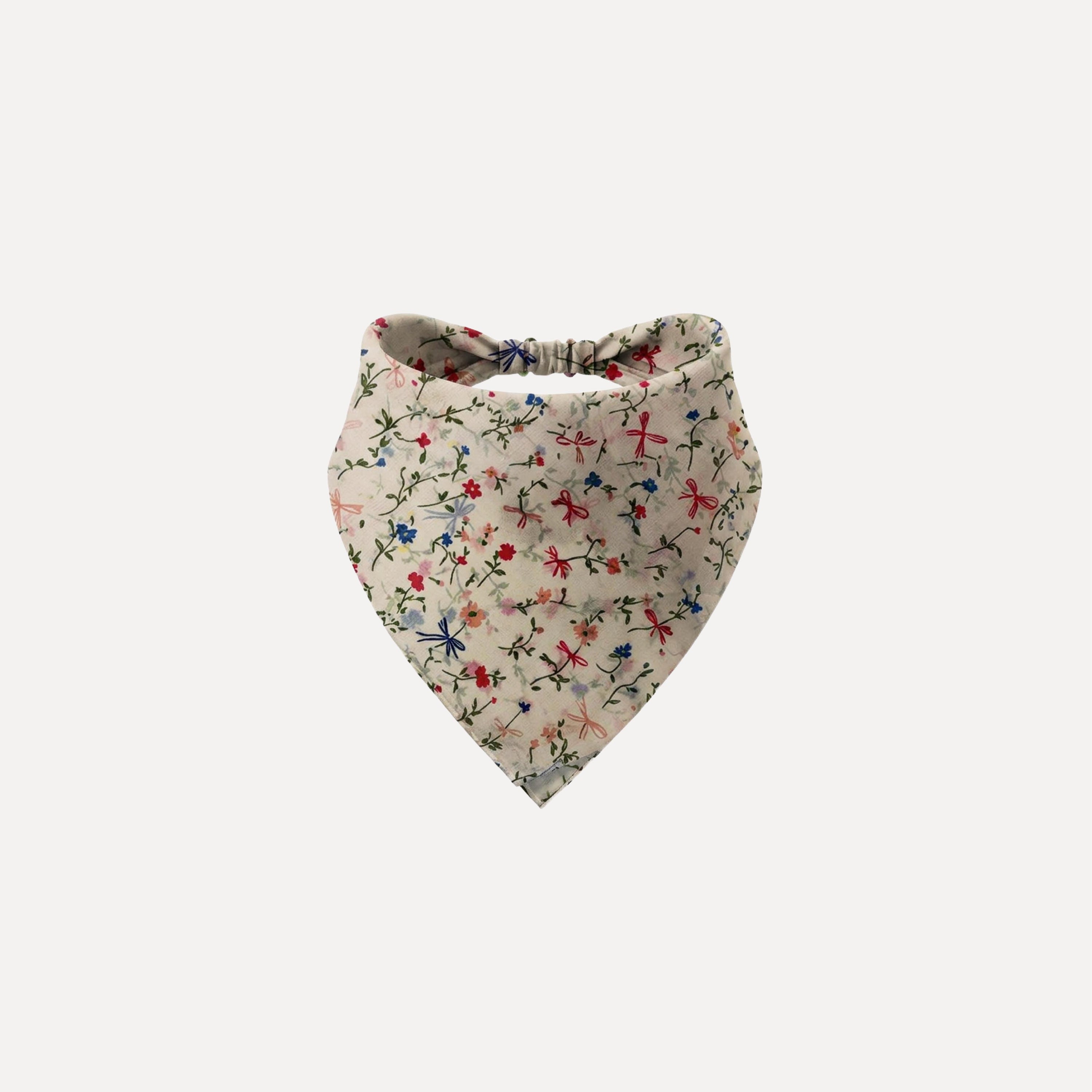 Spring Thing Headband Bandana with soft pastel floral print, lightweight cotton baby headband, perfect for spring outfits and photos.