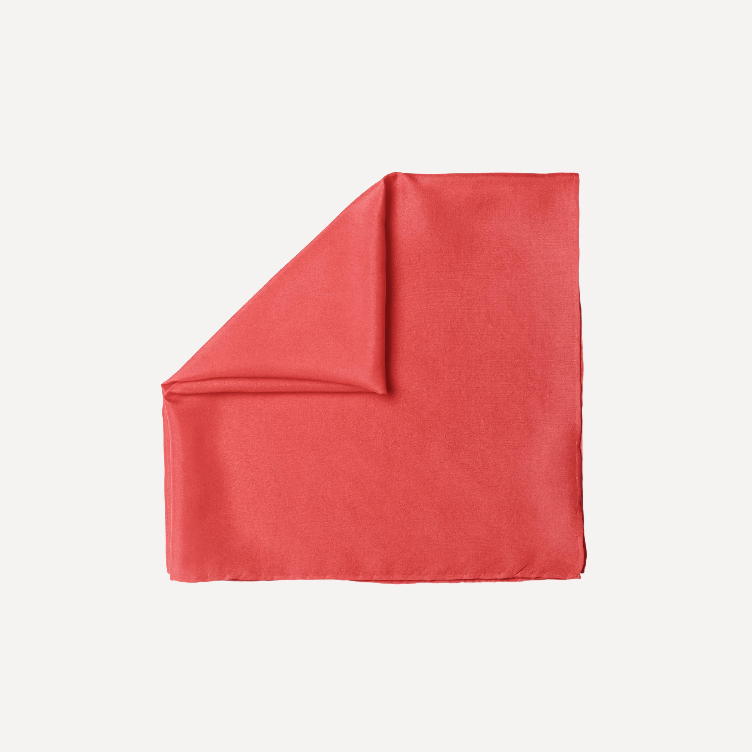 Warm Coral Solid Head Scarf by TUK in a soft coral hue, elegant solid-color satin-style headscarf for versatile fashion styling.
