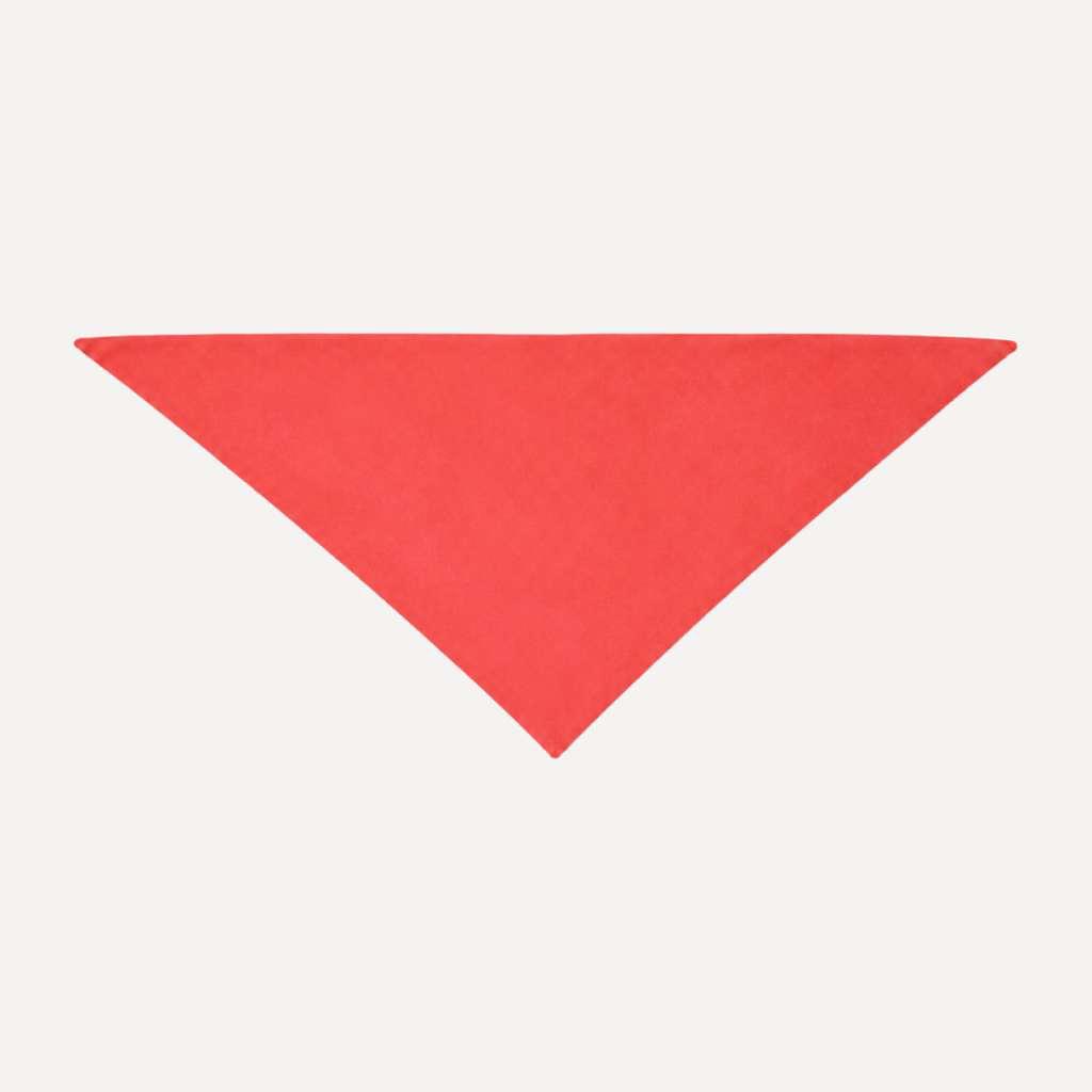 Warm Coral Solid Head Scarf by TUK in soft solid coral fabric, triangle headscarf for everyday styling and versatile wear.