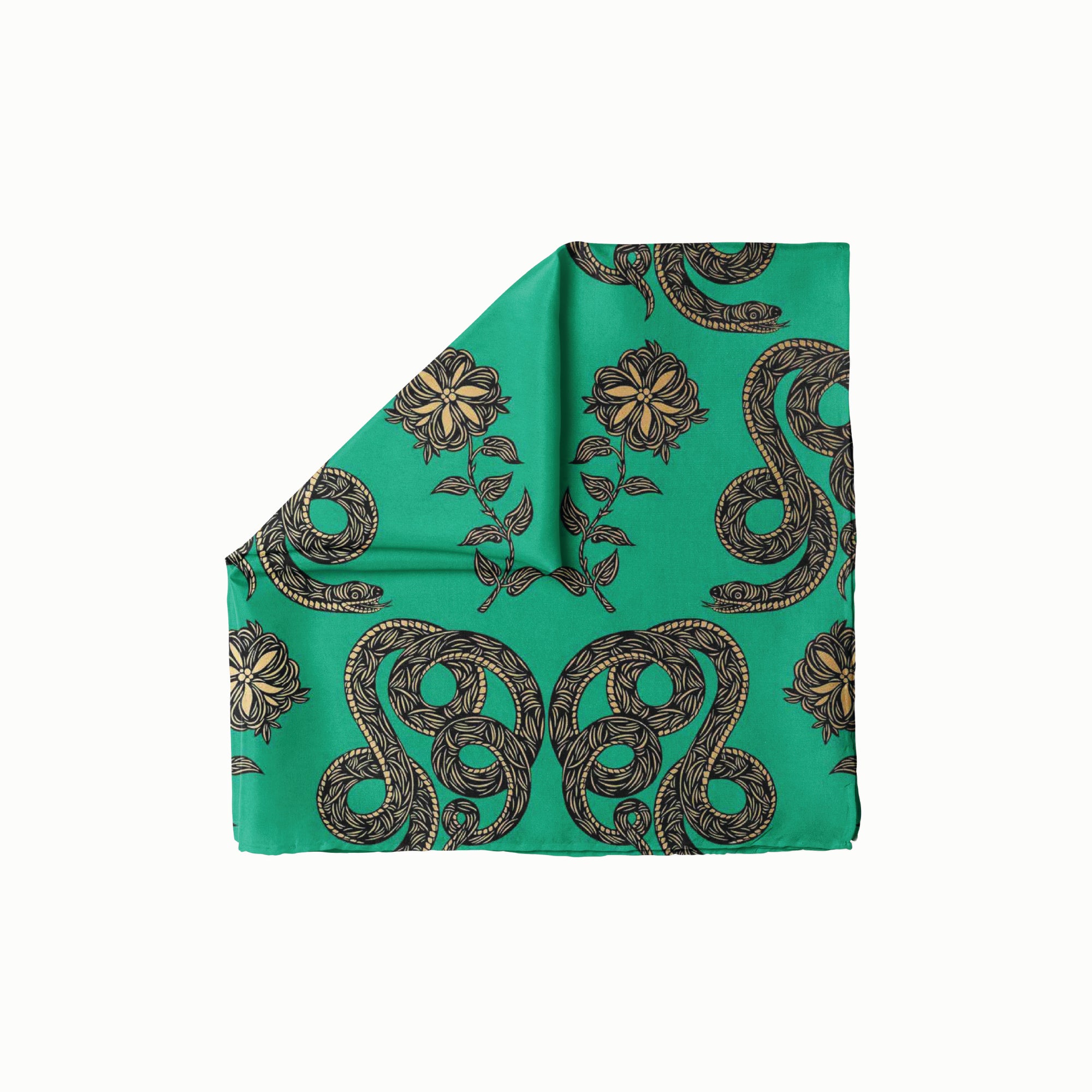 Gilded Serpent Head Scarf