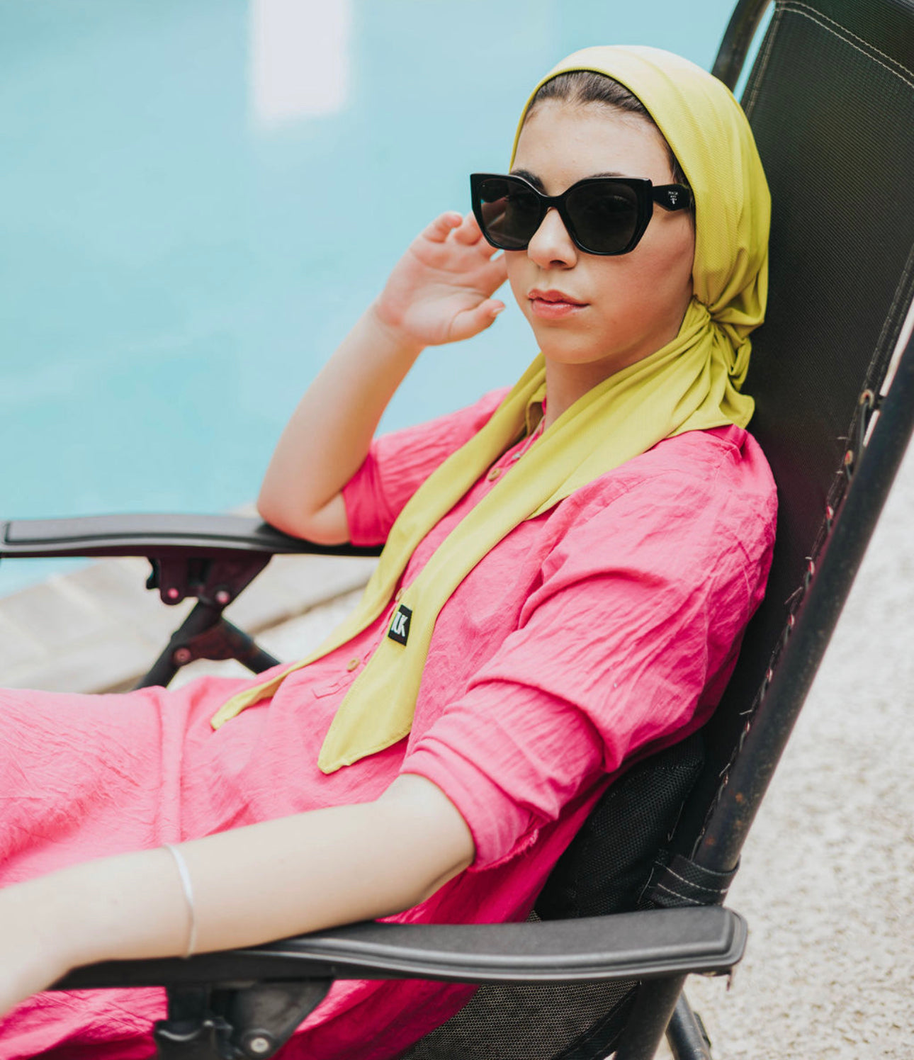 Neon Dri Fit Ribbed (with drifit dust bag) Head Scarf