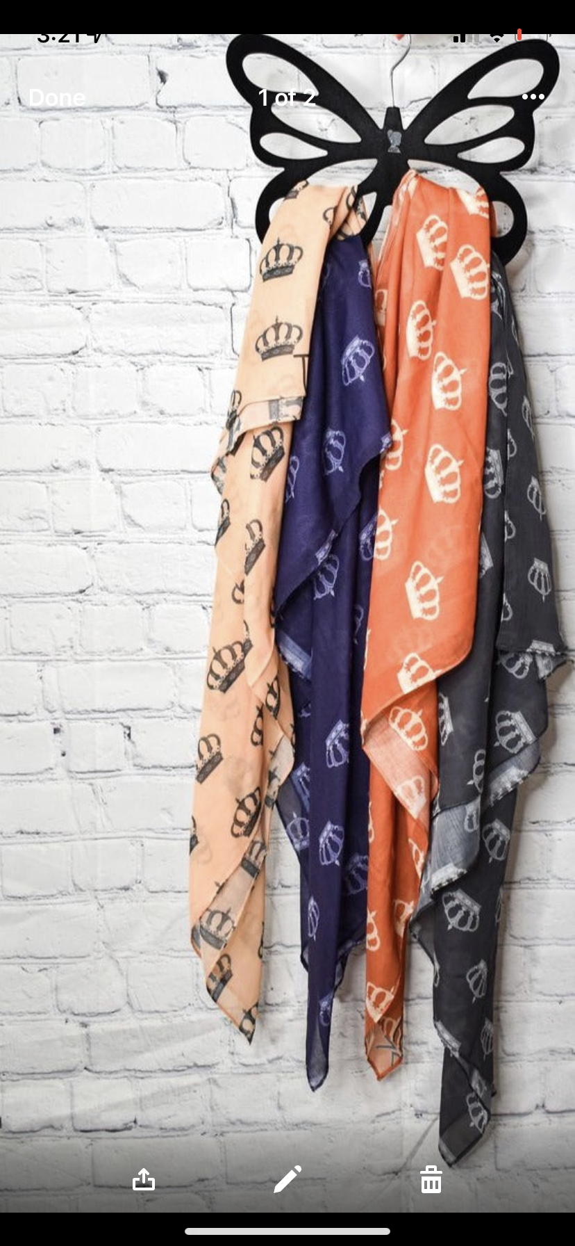 The T.U.K. Butterfly Scarf Organizer Head Scarf