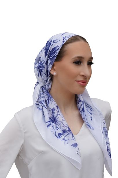 Vintage Toile Head Scarf