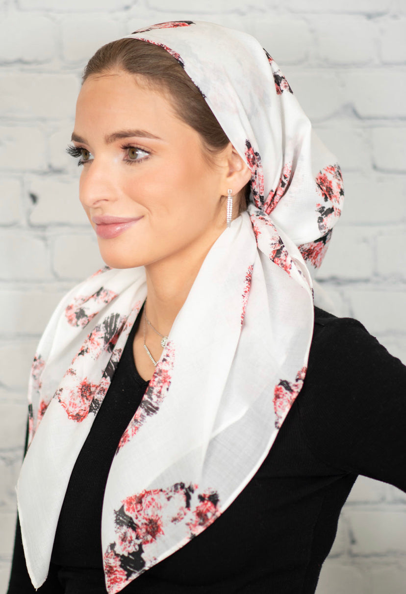 Floral Lips Head Scarf