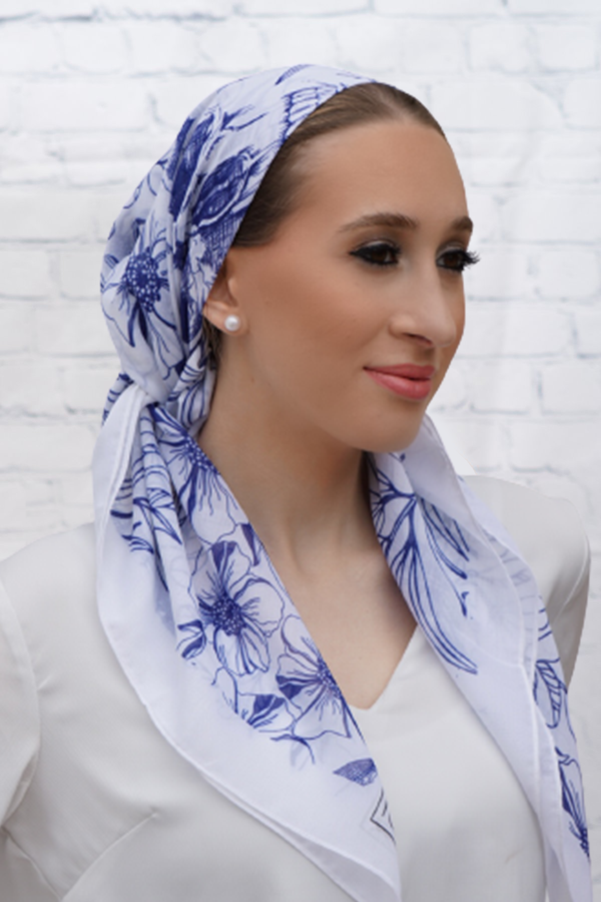 Vintage Toile Head Scarf